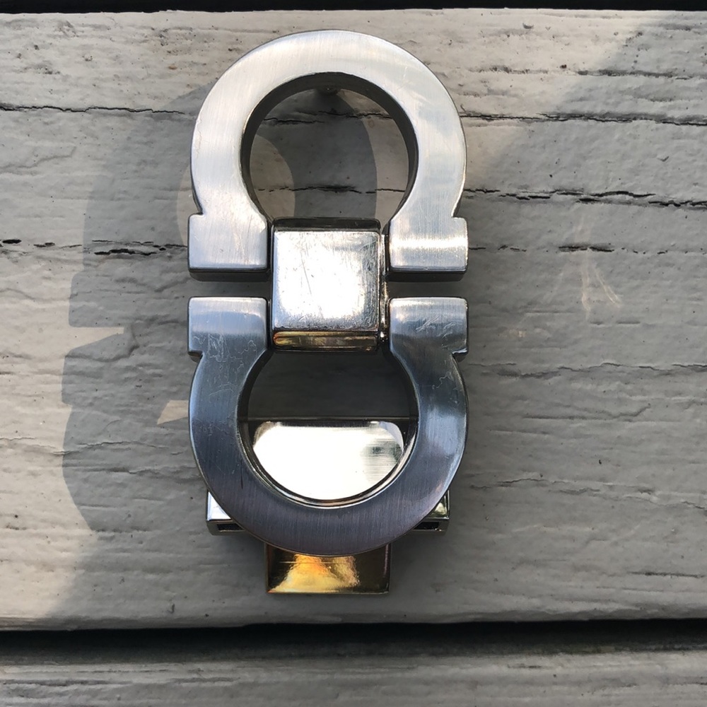 Brushed Silver Tone Solid And Heavy Designer Styl… - image 2